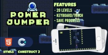 Power Jumper Construct 3 HTML5 Game