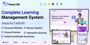 Ready LMS - Complete Learning Management System Websites, Mobile app with Admin panel 4.0.0