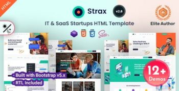 Strax – IT Services & SaaS Software Startup Bootstrap 5 Template 2.8