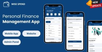 Wise Spend - Personal Finance Management App & Website with Subscription Model (ionic 7 & Laravel)