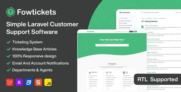 Fowtickets – Simple Customer Support Software With Ticketing System And Knowledge Base 2.1