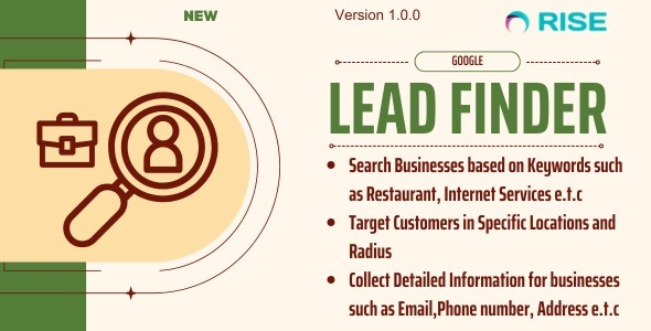 Google Lead Finder for RISE CRM 1.0.1