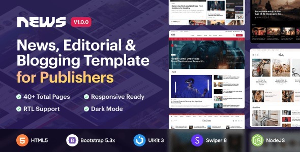 News5 – News & Magazine HTML5 Template 1.0.1
