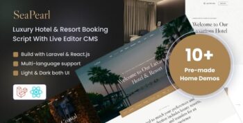 SeaPearl – Luxury Hotel & Resort Booking Script With Live Editor CMS 2.1