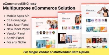 eCommerceKING – All in One Online eCommerce Store Script 4.0