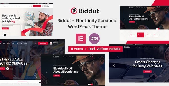 Biddut – Electricity Services WordPress Theme 1.0.3