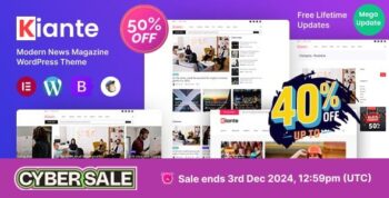 Kiante – Newspaper Magazine Blog Multi-Purpose Elementor WordPress Theme 1.0.2