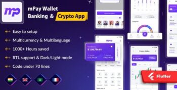 Mpay – Banking & E-Money Wallet | FinPay | Finance | Money Transfer | Wallet | Flutter Ui Kit