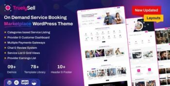 TruelySell - On-Demand Services & Multi-Vendor Booking Marketplace WordPress Theme