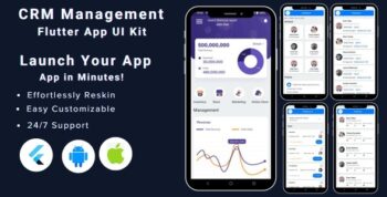 CRM Customer Mobile App | CRM Admin / Staff Mobile App | CRM Flutter Mobile App Template