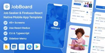 JobBoard - Job Seeker Firebase React Native CLI Mobile App Template 2.0