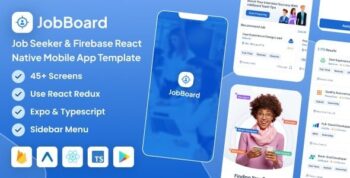 JobBoard - Job Seeker Firebase React Native Expo Mobile App Template