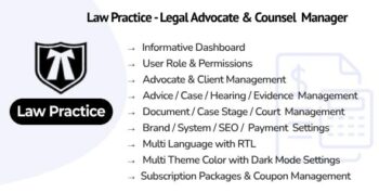 Law Practice SaaS – Legal Advocate & Counsel Manager 1.3