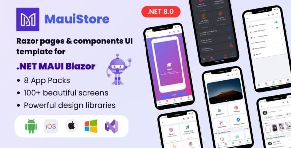 MauiStore- .Net MAUI Blazor desktop and mobile app template 1.1.2