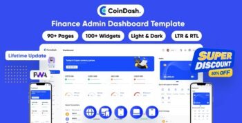 Coindash – Crypto Trading Admin Dashboard | Flutter Admin | Bank | FinPay | Finance | Digital Wallet 1.5