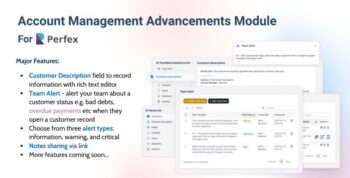 Account Management Advancements for Perfex CRM 1.1.0