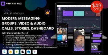 FireChat Pro – Flutter Modern Messaging – Group Chat – Video Calls – Voice Calls – Complete App 1.2