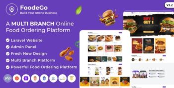 FoodeGo – Multi Branch Restaurant Online Food Ordering Laravel Website Platform 3.2