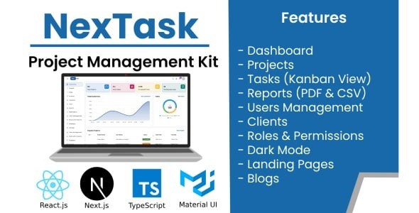 NexTask - Project Management Next.js React Kit