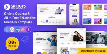 SkillGro - Online Courses & Education React JS Template