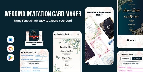 Wedding Invitation Card Maker - Shaadi Card Maker - Card Creator - Invite - Shaadi - Engagement