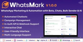 WhatsMark: WhatsApp Marketing And Automation Platform with Bots, Chats, Bulk Sender & AI 1.1.1
