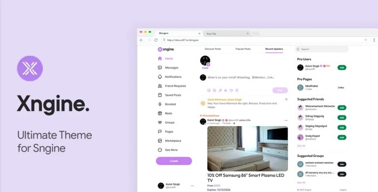 Xngine – The Ultimate Sngine Theme 1.6