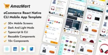 AmazMart – React Native CLI eCommerce Mobile App Template 1.1