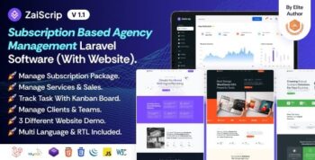 Zaiscrip – Subscription Based Agency Management Laravel Script 1.1
