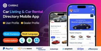 Carbaz – Car listing & Car Rental Directory Flutter App 2.0.0
