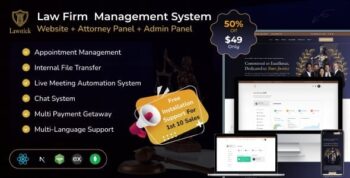 Lawstick – Law Firm Management System | User Panel | Attorney Panel | Admin Panel (MERN)