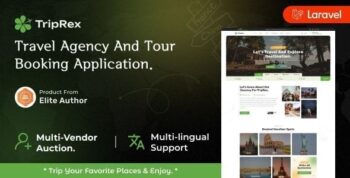 TripRex – Travel Agency and Tour Booking Laravel Script 1.3.0