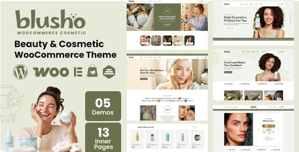 Blusho - Beauty & Cosmetics Store WooCommerce WordPress Theme 1.0.3