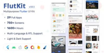 FlutKit – Flutter & Figma UI Kit 16.0