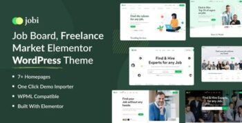 Jobi – Job Board, Freelance Marketplace Elementor WordPress Theme 1.3.0