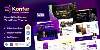 Konfer – Conference and Event WordPress Theme 1.2