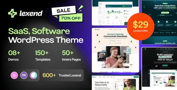 Lexend – Software, SaaS & Startup WordPress Theme 1.3