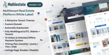 MultiEstate – Multitenant Real Estate Platform (AI Powered) 3.0