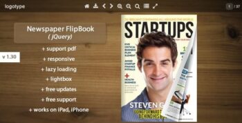 Newspaper Flipbook – jQuery 1.30