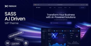 Nexux - AI Saas Landing Page WordPress Theme 1.0.3