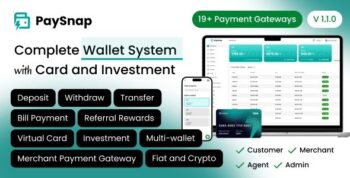PaySnap – Digital Wallet System with Virtual Card and Investment 1.1.1