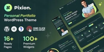 Pixion – Personal Portfolio WordPress Theme 1.0.1