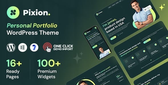 Pixion – Personal Portfolio WordPress Theme 1.0.1