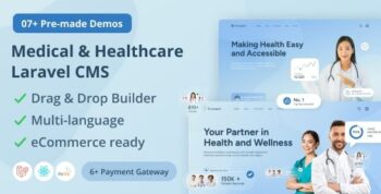 Prohealth – Medical and Healthcare Laravel CMS With Live Page Builder 2.0