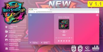 Radio Rock Stream – Todo Players HTML5 ShoutCast, Icecast 1.1