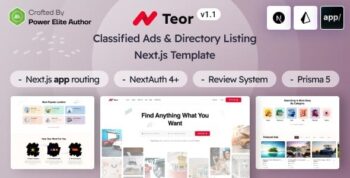 Teor – React Nextjs 14+ Classified Ads & Directory Listing Script 1.1