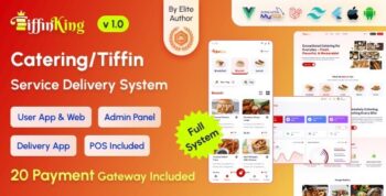 TiffinKing – Catering/Tiffin Food Ordering System with Admin Panel & Delivery Man App | POS