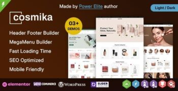 Cosmika – Beauty Cosmetics & Makeup SkinCare WooCommerce WordPress Theme 1.0.1