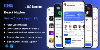 Elera Pro – Online Course & E-Learning React Native CLI App Ui Kit