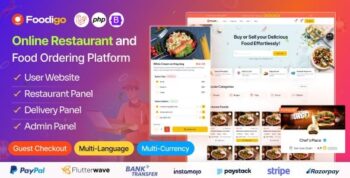 Foodigo - Multi Restaurant and Online Food Ordering System Marketplace 2.0